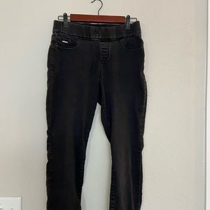 Black denim leggings